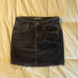 Brandy Melville Black Corduroy Mini Skirt